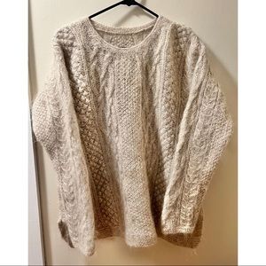 Mohair angora ivory oversized sweater vintage